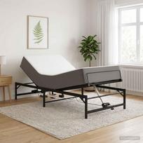 Elektrinis reguliuojamas lovos rėmas Juoda 75 x 190 cm Plienas