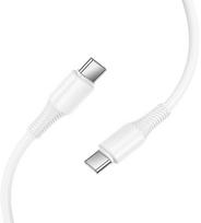 USB-C laidas į USB-C Hoco 3A 60W 1 m X120 baltas
