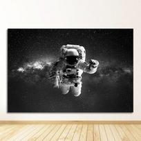 Mėnulio drobės tapyba Namų menas Pakabinamas paveikslas Sieniniai paveikslėliai gyvenamajam kambariui Erdvės stilius Vaikai juodai balti astronautai ir 21cm×30cm NoFrame