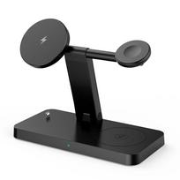 4 In 1 Magnetic Wireless Charger Stand Pad Fast Charging Station Dock for iPhone 15 14 13 12 Pro Max Apple Watch 8 7 6 5 Airpods juoda