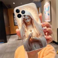 Mergelės Marijos telefono dėklas iPhone 15 14 Pro Max 13 12 11 Pro Max XSMax XR 12 13 mini 14 Plus iphone 15