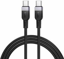 Silicone Cable USB C to USB C Hoco 3A 60W 1 m X109 juodas