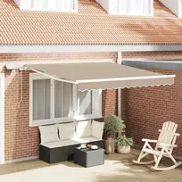 Ištraukiama markizė Smėlio 300 x 250 cm Audinys ir plienas