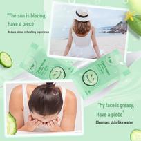 Xuanni Cucumber Scented Disposable Wet Wipes - Individually Wrapped for Baby & Student Gifts 10 pieces*1 pack beige