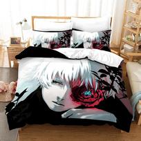 Tokyo Ghoul Bedding Set Single Twin Full Queen King Size Hip Hop Anime Bed Set Teenager Bedroom Duvetcover Sets 3D Print 02 70x133cm 2pcs