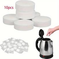 10 vnt. citrinos rūgšties nukalkinimo tablečių kavos aparatams, vandens dozatoriams, virduliams, PET medžiaga, gaivus ir efektyvus valymo tirpalas 10PCS