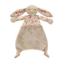 JELLYCAT Bonnie Rabbit Floral Cloth Beige Soothing Sweet Sleeping Towel Cute and Cute Exquisite Trend Doll Peripherals