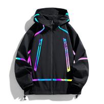 Hiking Jacket Waterproof Windbreaker Men Outdoor Camping Fishing Jacket Windproof Coats Women XXL juoda