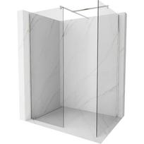 Mexen Kioto Dušo siena Walk-in 120 x 100 cm, skaidri, šlifuotas nikelis - 800-120-202-97-00-100