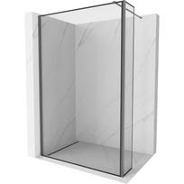 Mexen Kioto dušo sienelė Walk-in 120 x 30 cm, juodas rėmelis, gun metal - 800-120-212-95-70-030
