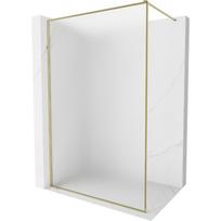 Mexen Kioto-F dušo siena Walk-in su rėmeliu 120 x 202 cm, matinė 8 mm, auksinė - 800-120-104-50-30