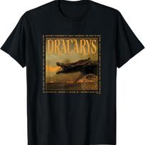 Sostų žaidynės Dracarys Targaryen Drono Teksto Langelis Skydelis Marškinėliai S juoda