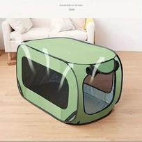 Portable large dog beds foldable houses tents, indoor and outdoor cages pet car seats cat cages a series of pet beds 92.99x54.99x54.99cm žalia