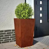 Sodo vazonai 2 vnt 45x45x75 cm oro sąlygoms atsparus plienas