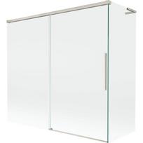 Mexen Rox L dviejų dalių, slankiojantis vonios ekranas 170 + 75 x 150 cm, skaidrus, šlifuotas nikelis - 8C9L-170-075-97-00