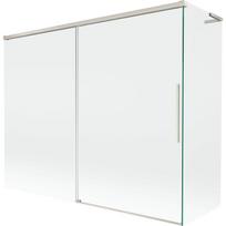 Mexen Rox L dviejų elementų, stumdomas vonios pertvaras 190 + 90 x 150 cm, skaidrus, šlifuotas nikelis - 8C9L-190-090-97-00