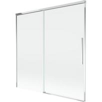 Mexen Rox Dviejų dalių slankiojančios vonios sienelė 160 x 150 cm, permatoma, chromuota - 8C9-160-001-01-00
