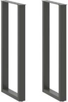 Baro stalo kojos, U formos, 2 vnt., antracito spalvos, 50x(110-111) cm, plienas
