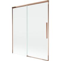 Mexen Rox dviejų dalių stumdomas vonios pertvaras 140 x 150 cm, permatomas, rožinis auksas - 8C9-140-001-60-00