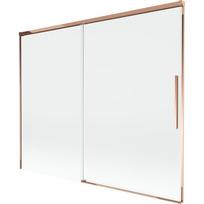 Mexen Rox stacionari vonios uždanga 2 sparnų stumdomas 190 x 150 cm, permatomas, rausvas auksas - 8C9-190-001-60-00