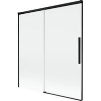 Mexen Rox 2 dalių įtraukiama vonios sienelė 150 x 150 cm, skaidri, juoda - 8C9-150-001-70-00