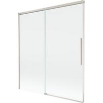 Mexen Rox 2 dalių slankiojančioji vonios pertvara 150 x 150 cm, permatoma, šepečiu nikelio apdaila - 8C9-150-001-97-00