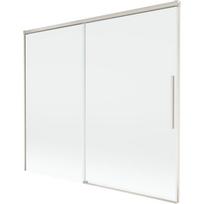 Mexen Rox stacionari vonios ekranas, 2 sparnai, ištraukiamas, 180 x 150 cm, permatomas, šlifuotas nikelis - 8C9-180-001-97-00