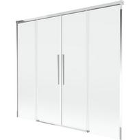 Mexen Rox dviejų dalių nuleidžiama vonios uždanga 170 x 150 cm, skaidri, chromuota - 8C9-170-002-01-00