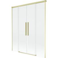 Mexen Rox dviejų dalių stumdomas vonios ekranas 140 x 150 cm, skaidrus, šlifuotas auksinis - 8C9-140-002-55-00