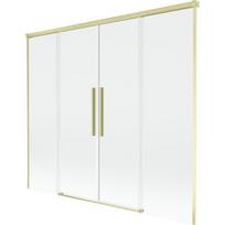 Mexen Rox slenksčio dušo sienelė, 2-dalys stumdomos, 170 x 150 cm, skaidrus, aukso spalvos šlifuotas - 8C9-170-002-55-00