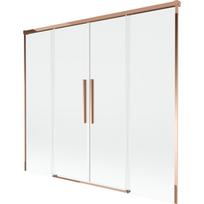 Mexen Rox Dviejų dalių stumdomas vonios ekranas 180 x 150 cm, permatomas, rožinis auksas - 8C9-180-002-60-00
