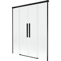 Mexen Rox nustumiamos dvisparnės vonios pertvaros 140 x 150 cm, permatomos, juodos - 8C9-140-002-70-00