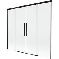 Mexen Rox dviejų dalių stumdomas vonios ekranas 170 x 150 cm, skaidrus, juodas - 8C9-170-002-70-00