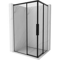 Mexen Rox Dviguba slankioji dušo kabina 120 x 85 cm, juodas rėmas, juoda - 8C2D-120-085-70-70