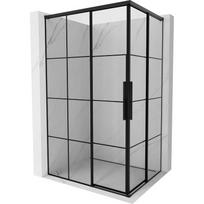 Mexen Rox Dviguba stumdomoji dušo kabina 120 x 90 cm, juodas tinklelis, juoda - 8C2D-120-090-70-77