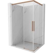Mexen Rox Dviguba dušo kabina su stumdomomis durimis 120 x 90 cm, skaidri, šlifuoto vario - 8C2D-120-090-65-00