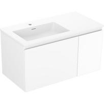 Mexen Orio vonios spintelė 90 cm su kriaukle Otis, kairė, 1S, 1D, balta matinė - 91A13-09047-3-BBFF01-W18L01
