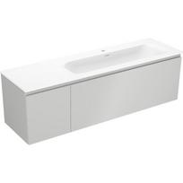 Mexen Orio vonios spintelė 160 cm su kriaukle Vela dešinė, 1S, 1D, pilka matinė/balta matinė - 91A13-16047-3-BBFF62-W23P01