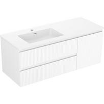 Mexen Rivel vonios spintelė 120 cm su kairiuoju Otis praustuvu, 2S, 1D, rifliuota, balta matinė - 91A23-12047-3-BBFFF01-W18L01