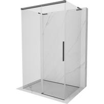 Mexen Rox-3S L trijų sienų slankioji dušo kabina 90 x 120 cm, skaidri, šepetėta ginklų pilka - 8C2L-090-120-66-00-3S