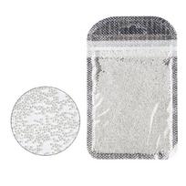 Nails Caviar Beads Metal Nail Beads Micro Pixie-Beads for DIY Nail Art Charms 1 sidabras