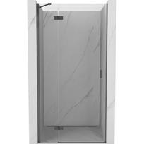 Mexen Mist-H kairiosios atsidarančios dušo durys 100 cm, skaidrios, gun metal spalvos - 8A5-100-000-95-00-L