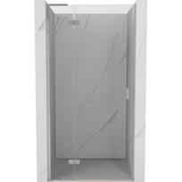 Mexen Mist-H L kairiųjų vyrių dušo durys 70 cm, skaidrios, šlifuotas nikelis - 8A5L-070-000-97-00-L