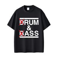 Drum and Bass Funny Meme T Shirts Rum and Ass Lovers Jokes Short Sleeve Men Casual Cotton Tshirt Mens Fashion Oversized Tshirt M