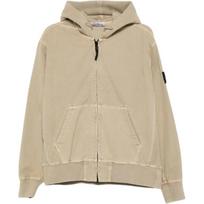 Stone Island Logo Patch Hooded Zip Long Sleeve Sweatshirt Men sweatshirt K2S156100017S0184-V019A M