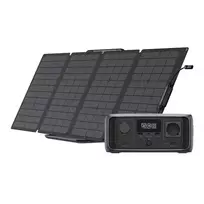 Rinkinys: EcoFlow River 3 elektros stotis + 110W fotovoltinė plokštė. universalus