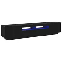 TV spintelių komplektas 2 pcs Juoda 200 x 35 x 40 cm