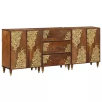 Vonios spintos komplektas 3 pcs Medaus rudas ir auksinis