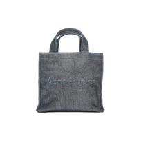 Acne Studios Logo Embossed Tote Bag Women Tote Bags Silver Blue C10213-BBR Basic Set (Bag+Tag)