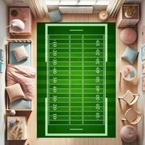 Futbolo Laukas Kilimas Sporto Tema Kilimas Žalias Dirbtinės Žolės Kilimėlis Žaidimų Kambario Dekoras Vaikų Kambario Kilimas Kilimas Sporto Gerbėjo Dovana Bendrabučio Kilimas 40x60cm green
